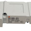 Used SMC SV1100R-5FU Plug-In Solenoid Valve, 5-Port 2-Position, 0.7MPa, 24VDC Coil