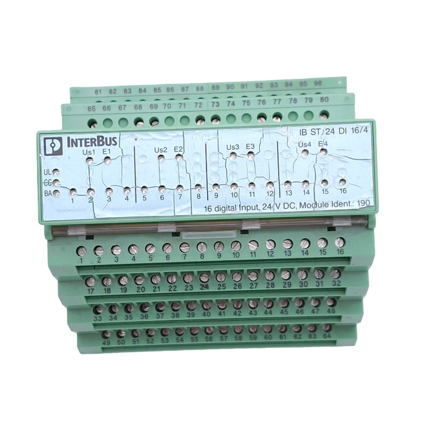 Used Phoenix Contact 2754338 IB ST 24 DI 16/4 I/O Module Board, 16/4 In, 24VDC