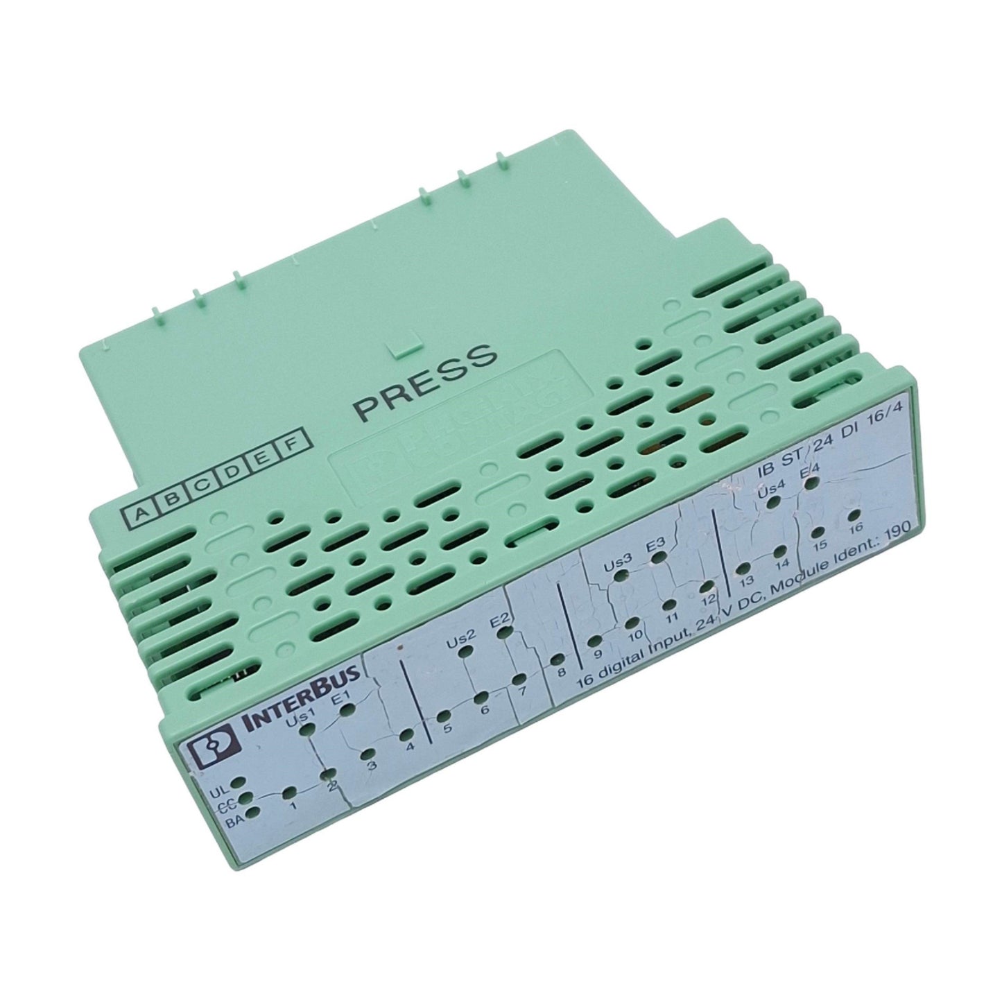 Used Phoenix Contact 2754338 IB ST 24 DI 16/4 I/O Module Board, 16/4 In, 24VDC