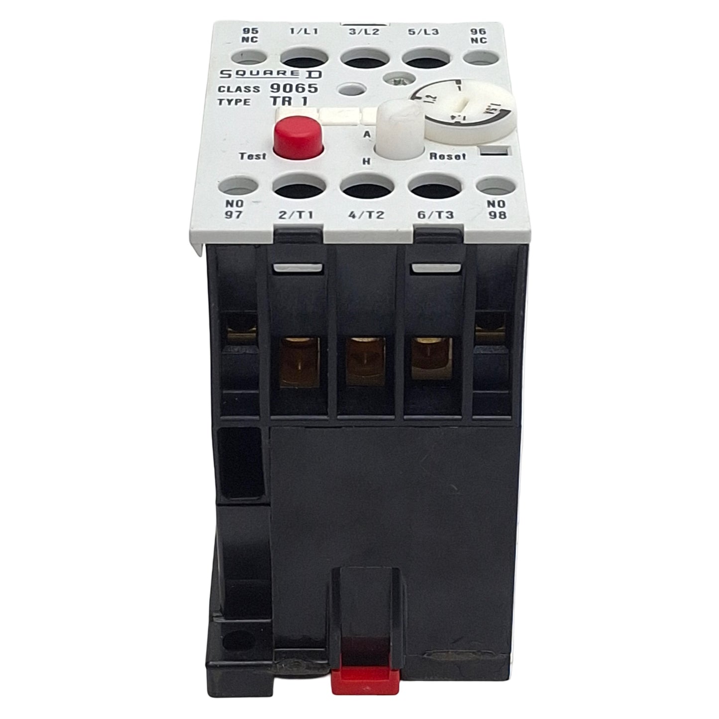 Used Square D 9065 TR1 Overload Relay, 3-Pole NO/NC, 1-1.5A Range, 600VAC/300VDC