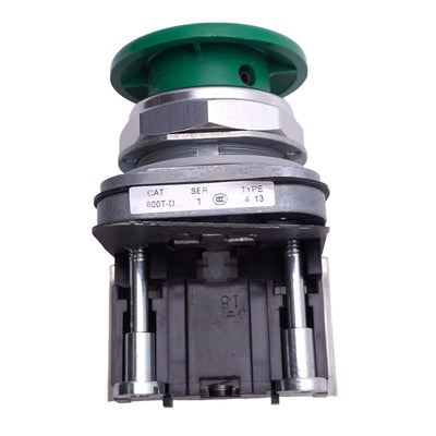 Used Allen Bradley 800T-D1A Push Button Switch, 30mm, 1NC 1NO, 600VAC 10A Max