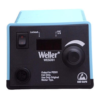 Used  Weller WESD51 Soldering Station Power Unit for PES51, 60W Max, 120VAC In