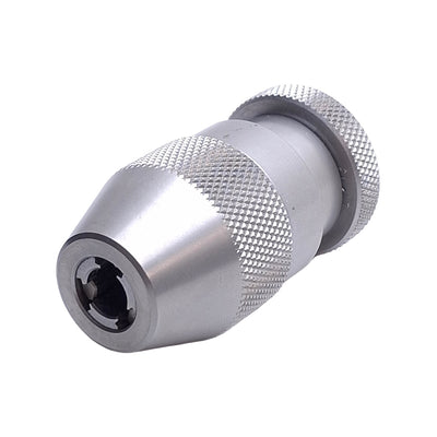 Used Albrecht 100 N050 G02 0 Precision Keyless Drill Chuck, 0.6mm to 7.4mm, Stainless