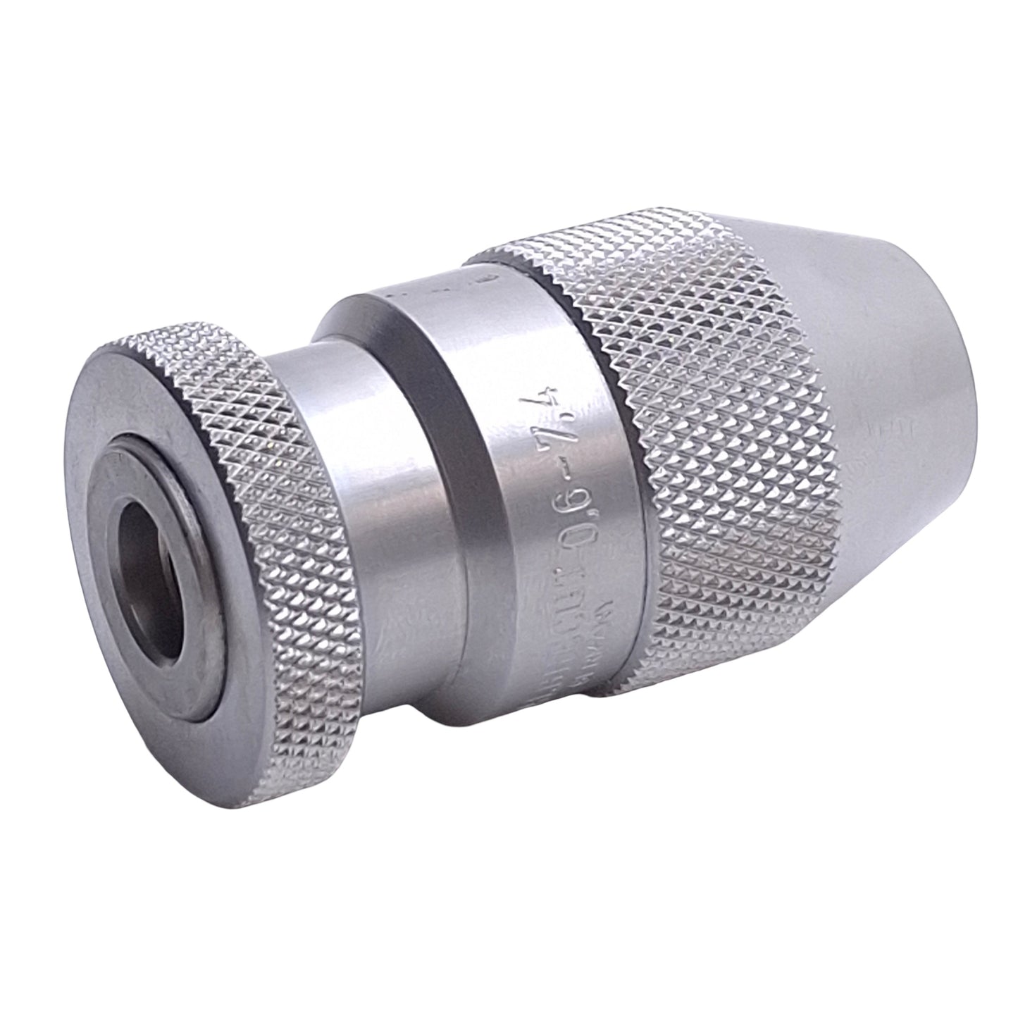 Used Albrecht 100 N050 G02 0 Precision Keyless Drill Chuck, 0.6mm to 7.4mm, Stainless