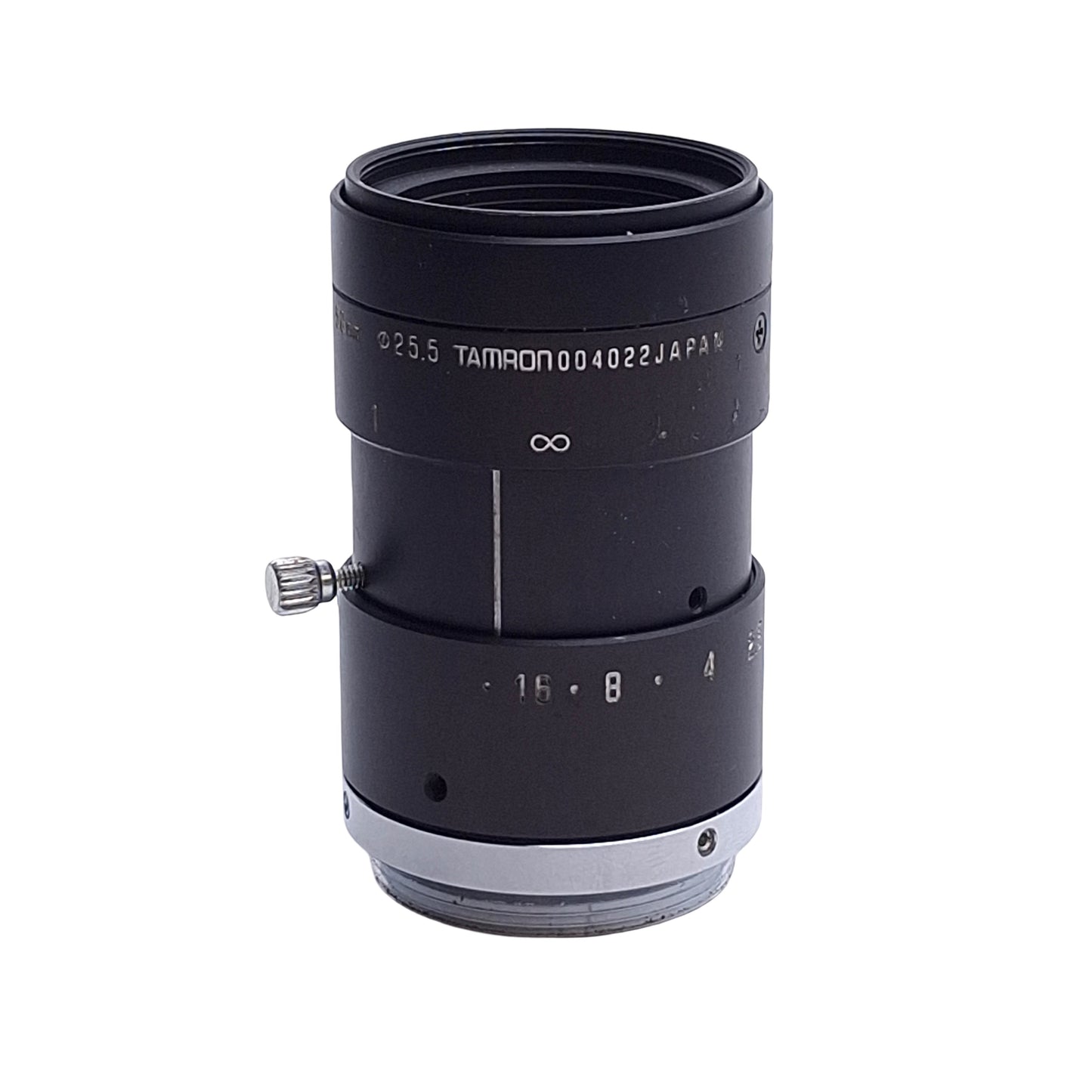 Used Tamron M118FM50 Machine Vision Lens 1/1.8" Imager, 50mm Focal Length, F/2.8-F/22