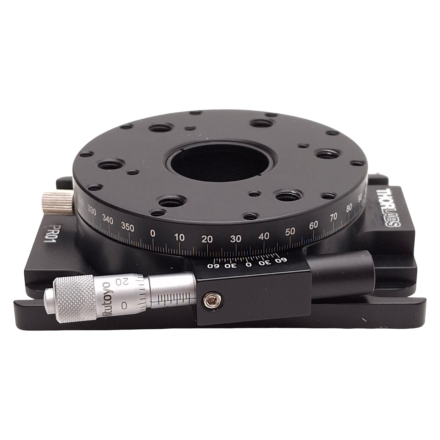 Used Thorlabs PR01 High-Precision Rotary Stage, 360° Rotation, 25lbs, SM1 Aperture