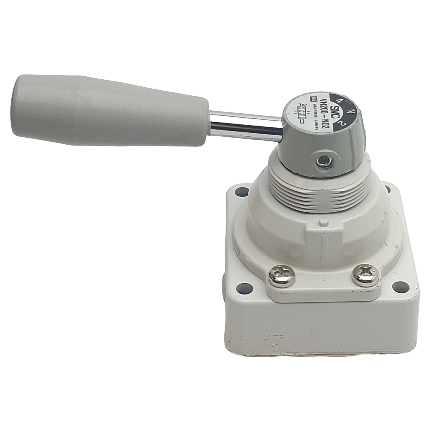 Used SMC VH200-N02 Hand Valve, 3-Position Closed Center, 1/4in NPT, 1.0MPa Max