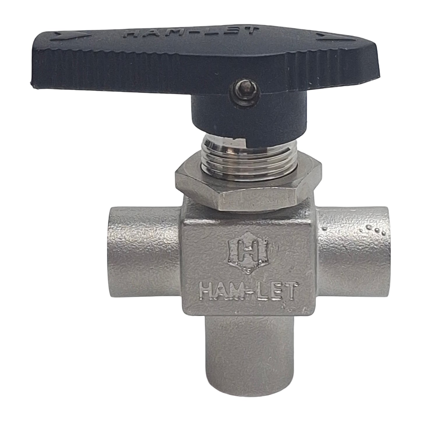 Used Ham-Let H810SSSN1/8T SS Ball Valve, 3-Way, 1/8in NPT Female, 3000psig, 0.5Cv