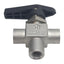 Used Ham-Let H810SSSN1/8T SS Ball Valve, 3-Way, 1/8in NPT Female, 3000psig, 0.5Cv