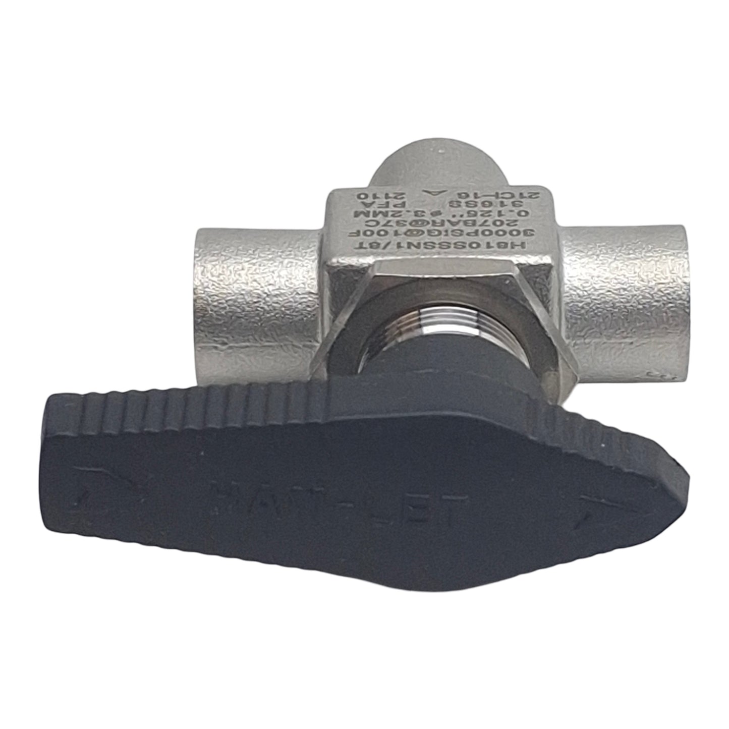 Used Ham-Let H810SSSN1/8T SS Ball Valve, 3-Way, 1/8in NPT Female, 3000psig, 0.5Cv