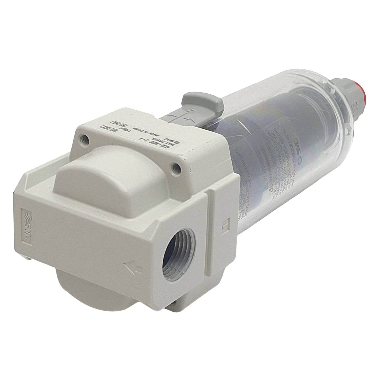Used SMC AF30-N03C-Z-A Pneumatic Filter, N.C. Auto Drain, 3/8in NPT, 150psi Max, 5µm
