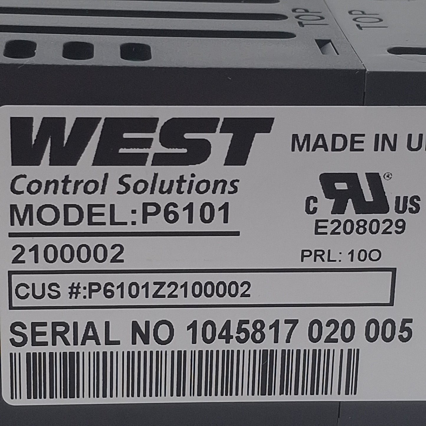 New West P6101Z2100002 Temperature Controller, SPDT 24VDC 4-20mA Out, 100-240VAC In