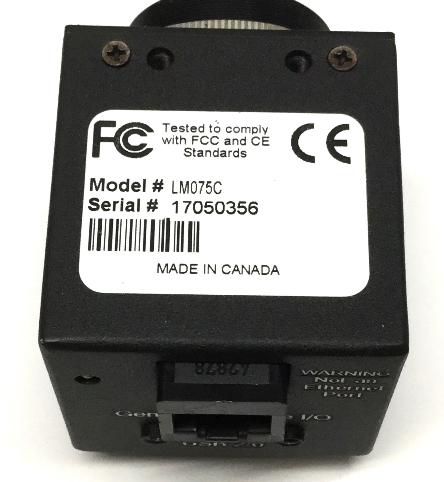 Used Lumenera LM075C Machine Vision Color Camera 1/3" CCD 640 x 480 Mini USB C-Mount