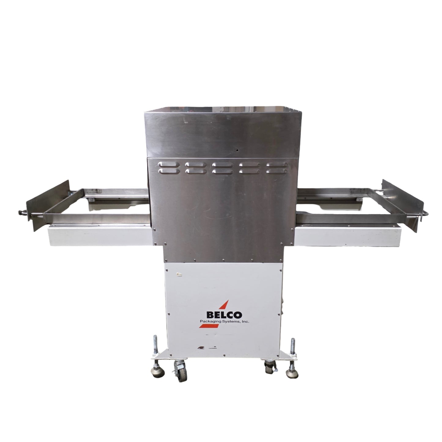 Used Belco BM 2020 PLC Medical Tray Sealer 20" x 20" x 7" Platen 240VAC 1-Ph 25A