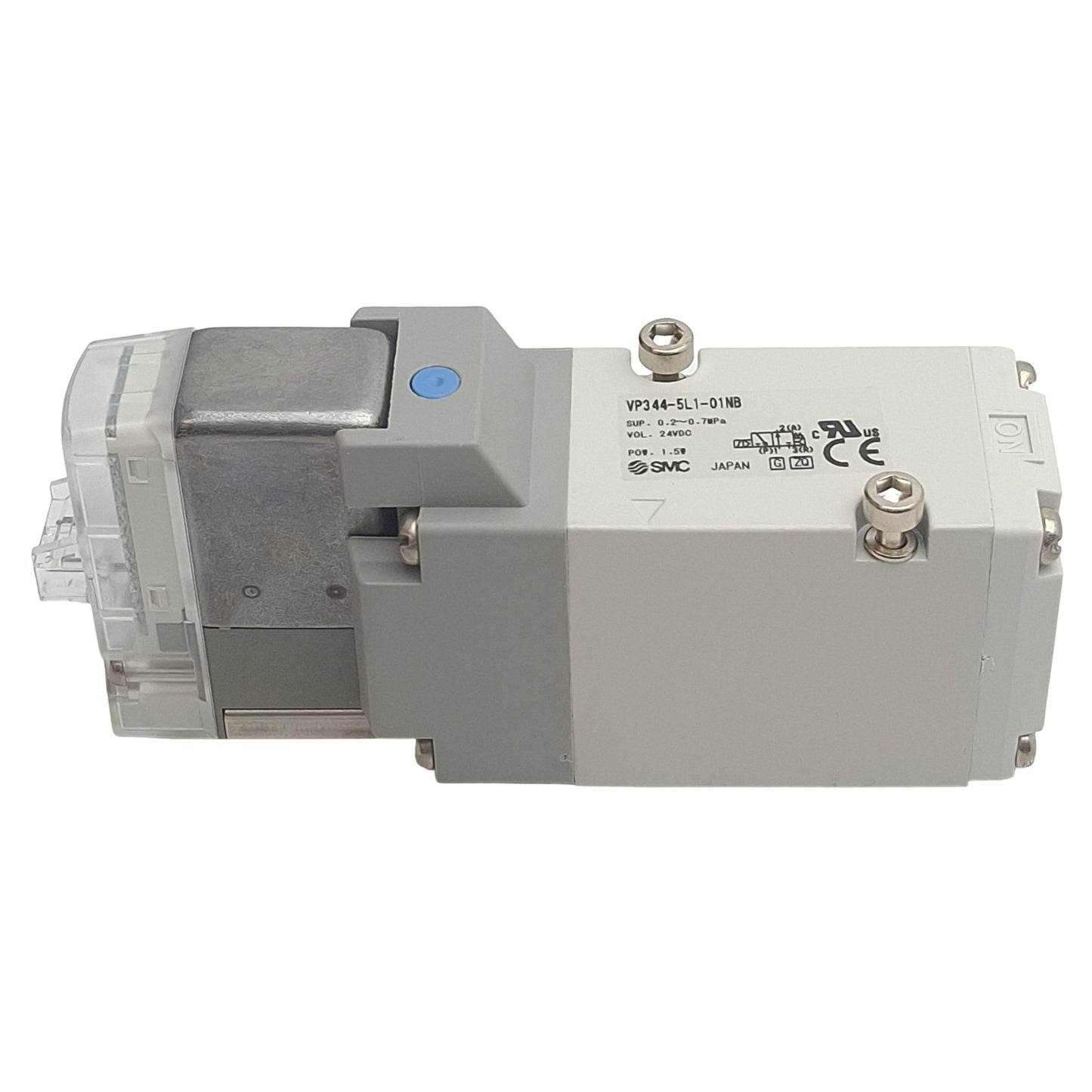 New SMC VP344-5LZ1-A Solenoid Valve, 3-Way, Normally Closed, 0.2-0.7MPa, 24VDC Coil