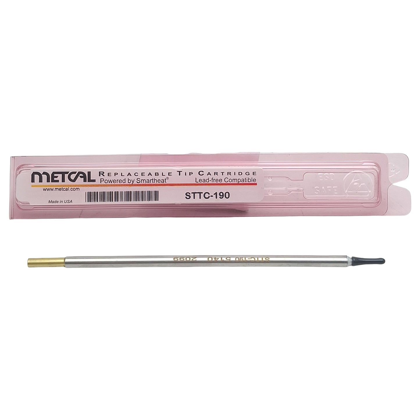 New Metcal STTC-190 Replaceable Tip Cartridge, 700 Series, Conical, ø0.25mm x 13.2mm