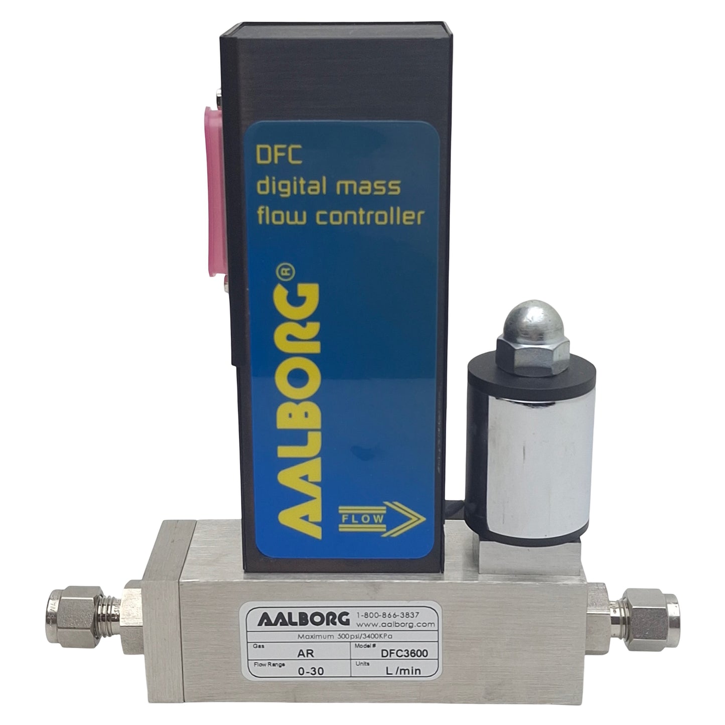 New Aalborg DFC36S-VAN5-C5 DFC3600 Mass Flow Controller, 0-30L/min, 500psi, 15VDC