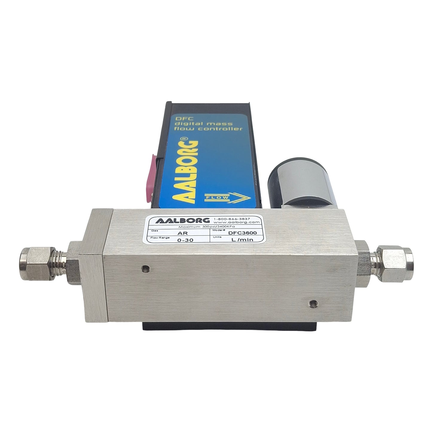 New Aalborg DFC36S-VAN5-C5 DFC3600 Mass Flow Controller, 0-30L/min, 500psi, 15VDC