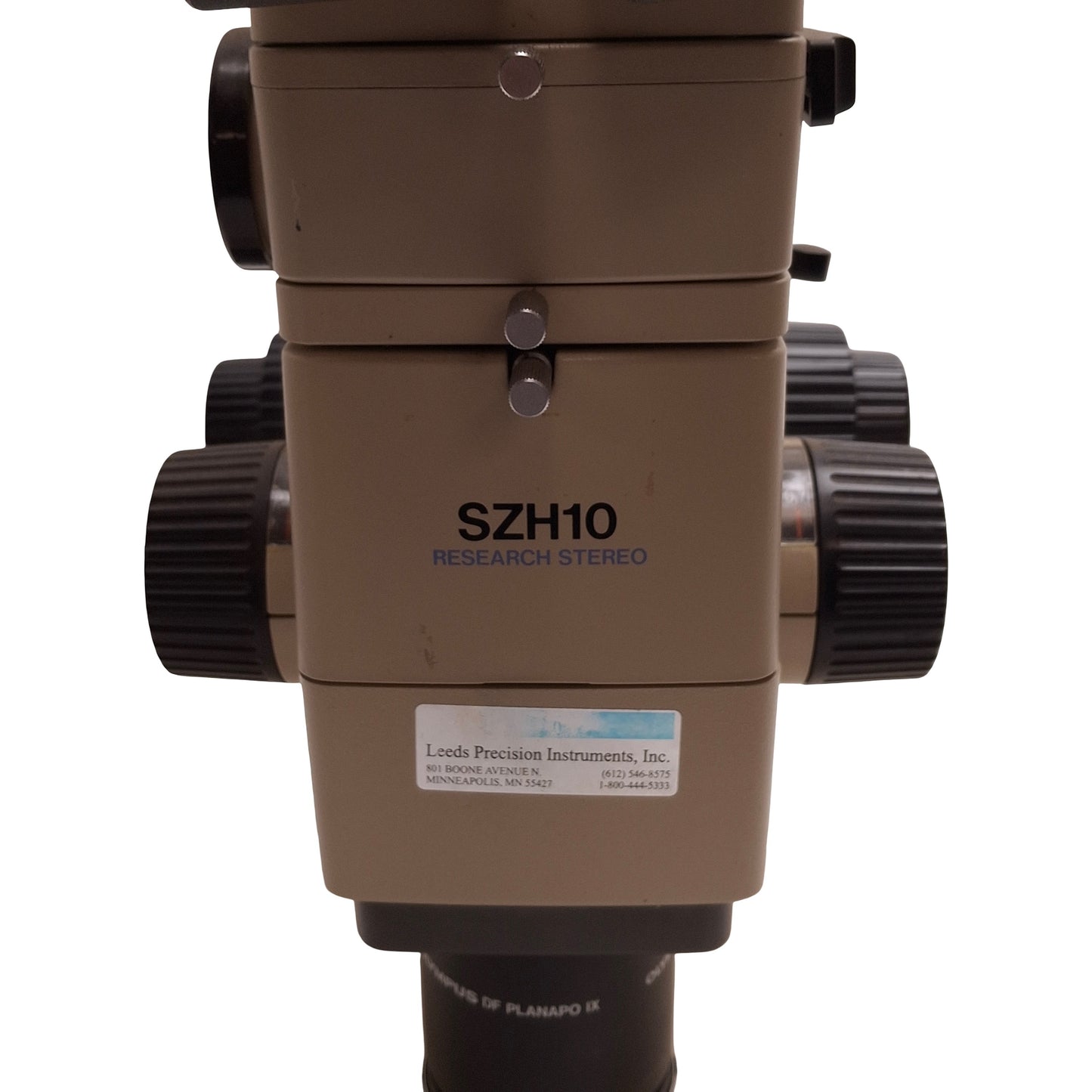 Used Olympus SZH10 Stereo Microscope With Base & Camera, 0.7x to 7x Mag, 120-240VAC
