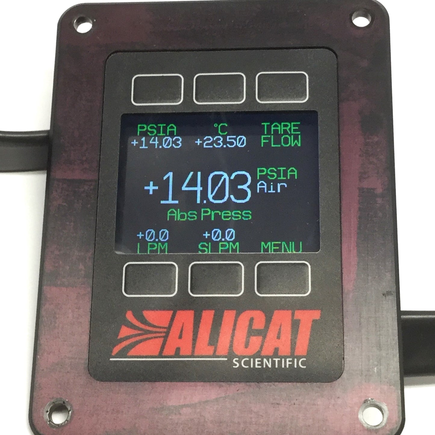 Used Alicat M-500SLPM-TFTRD/5M Digital Mass Flow Meter, RS232 w/Remote Color LCD