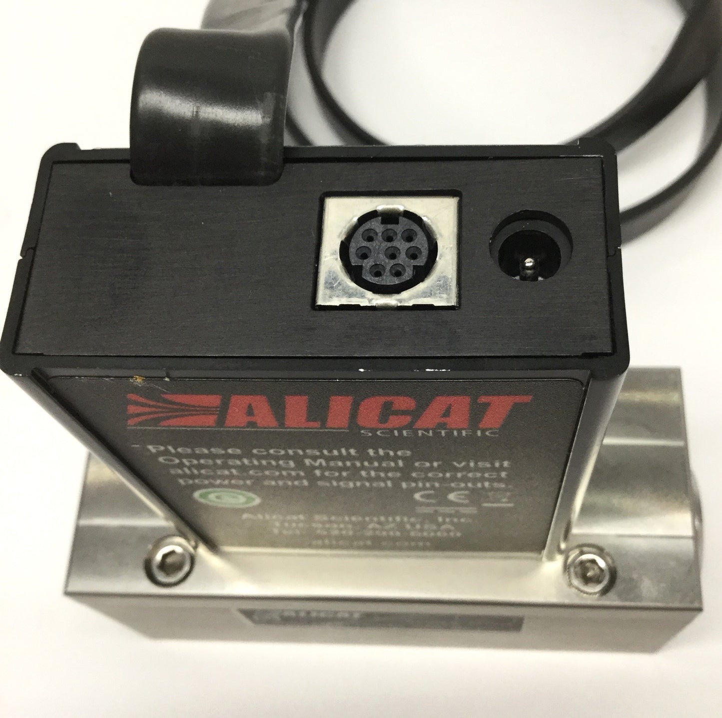 Used Alicat M-500SLPM-TFTRD/5M Digital Mass Flow Meter, RS232 w/Remote Color LCD