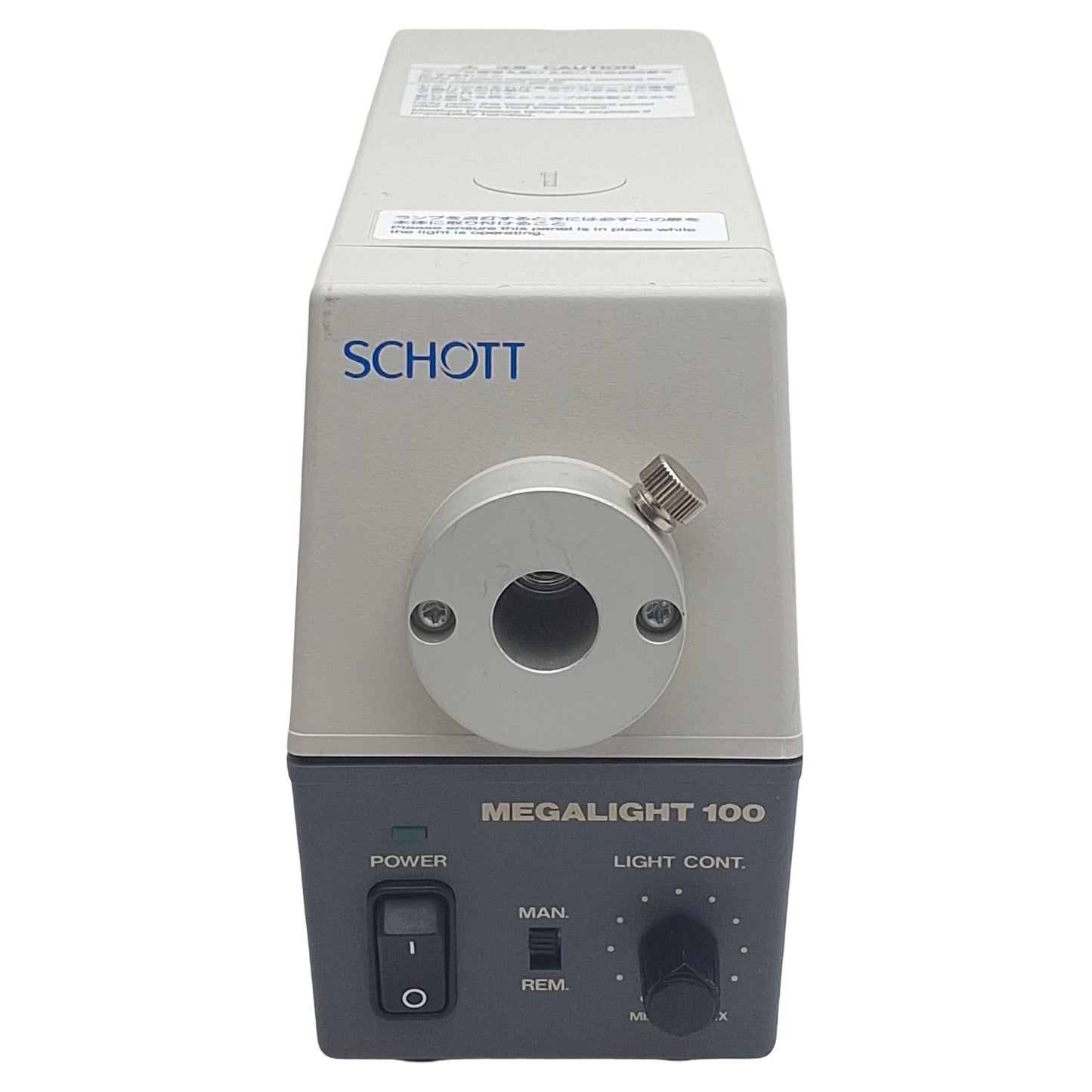 Used Schott MegaLight 100 Fiber Optic Light Source, 3A/1.8A 120/240VAC, ø15mm