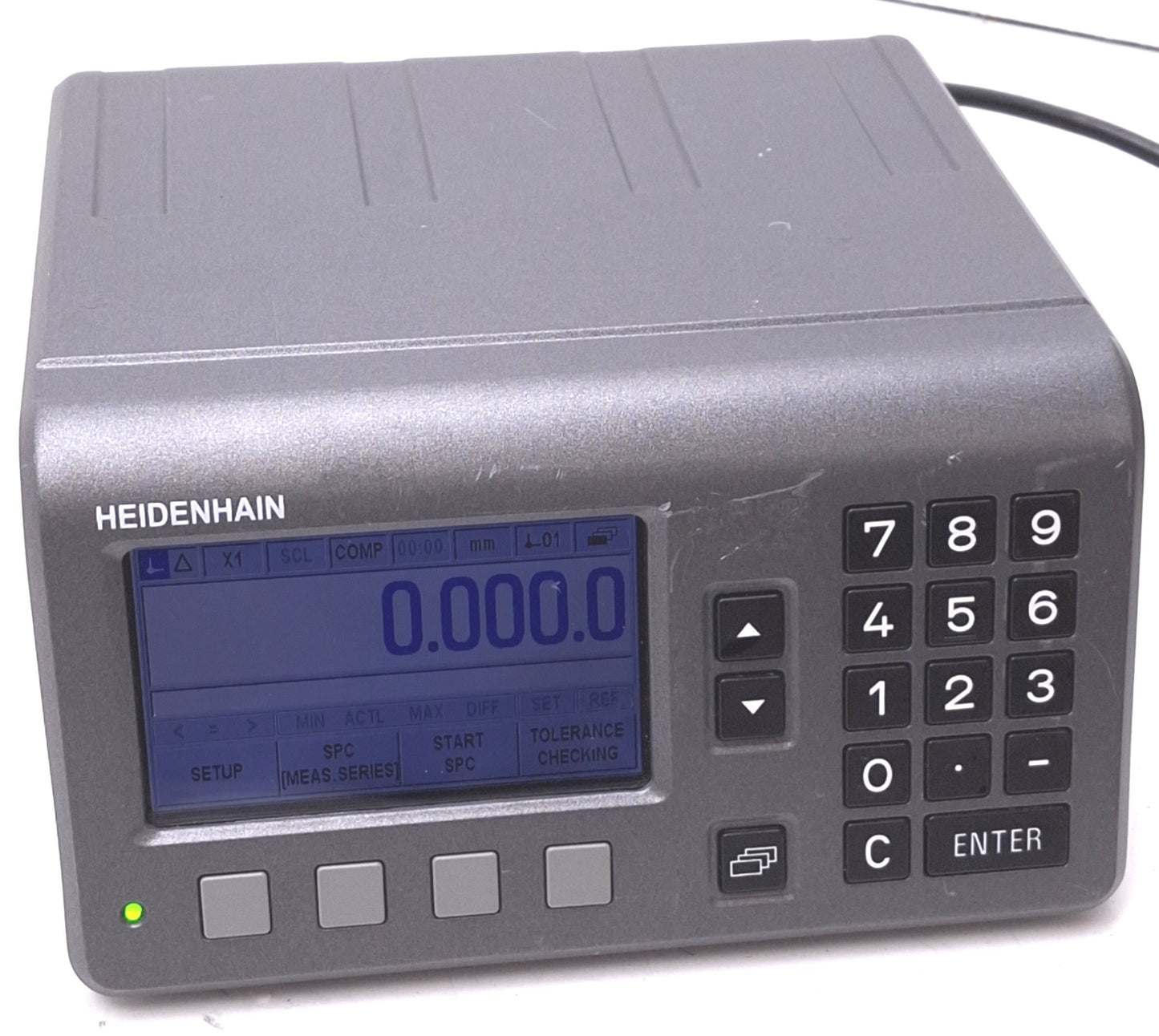Used Heidenhain 636287-01 ND 287 Digital Readout, 1-Axis, RS232 USB-B, 100-240VAC