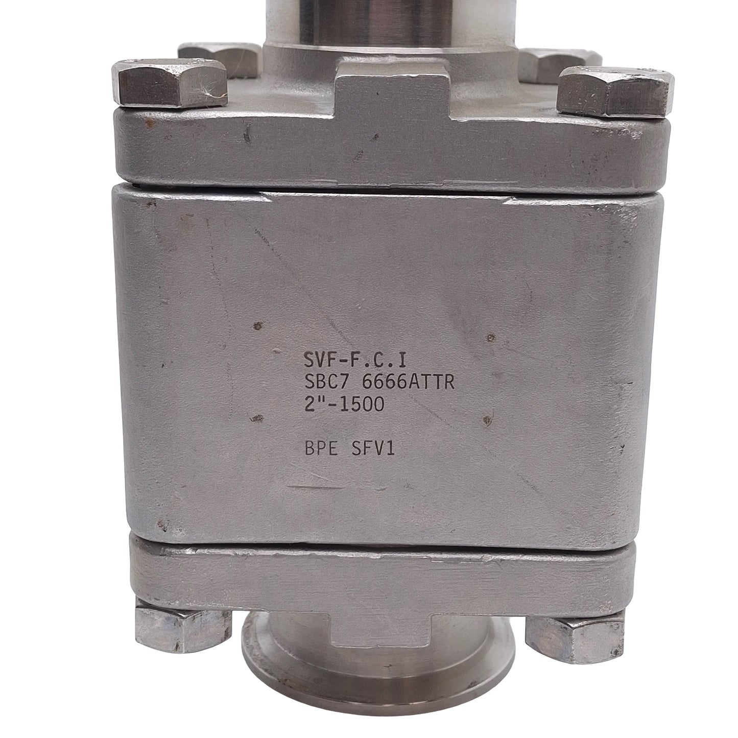 Used SVF Flow Controls SBC7 6666ATTR 2"-1500 Stainless Steel Ball Valve, 2in Triclamp