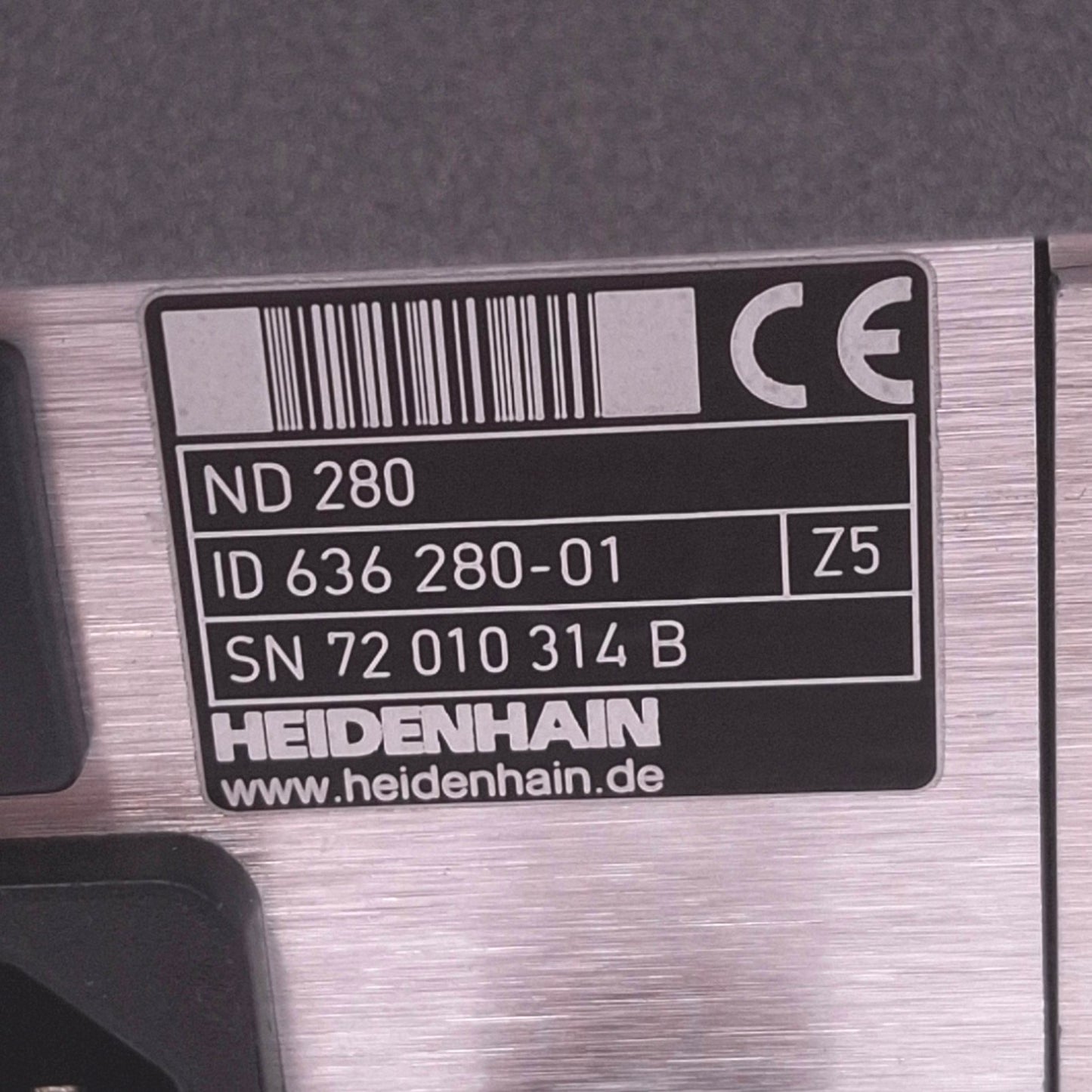Used Heidenhain 636280-01 ND 280 Digital Readout, 1-Axis, RS232 USB-B, 100-240VAC