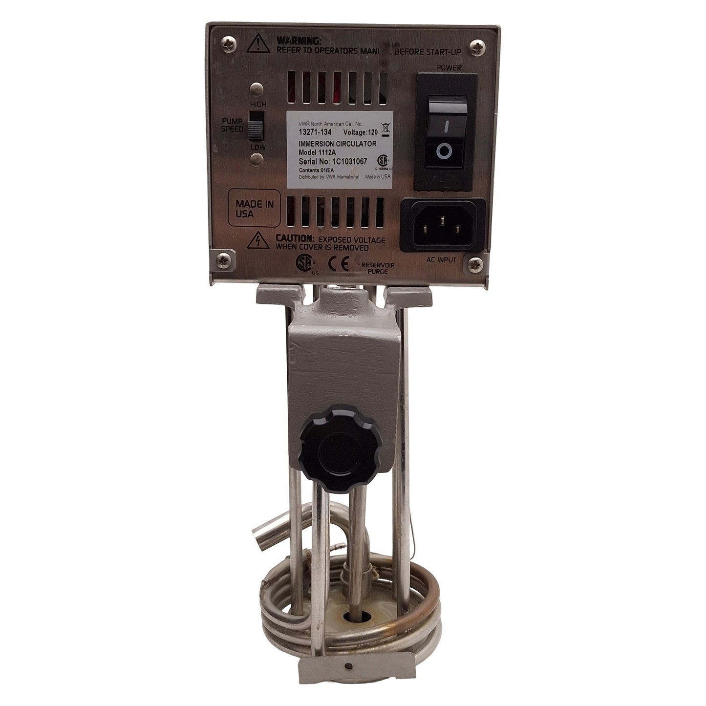 Used VWR 13271-134 1112A Heating Immersion Circulator, 100°C, 1100W Heater, 120VAC