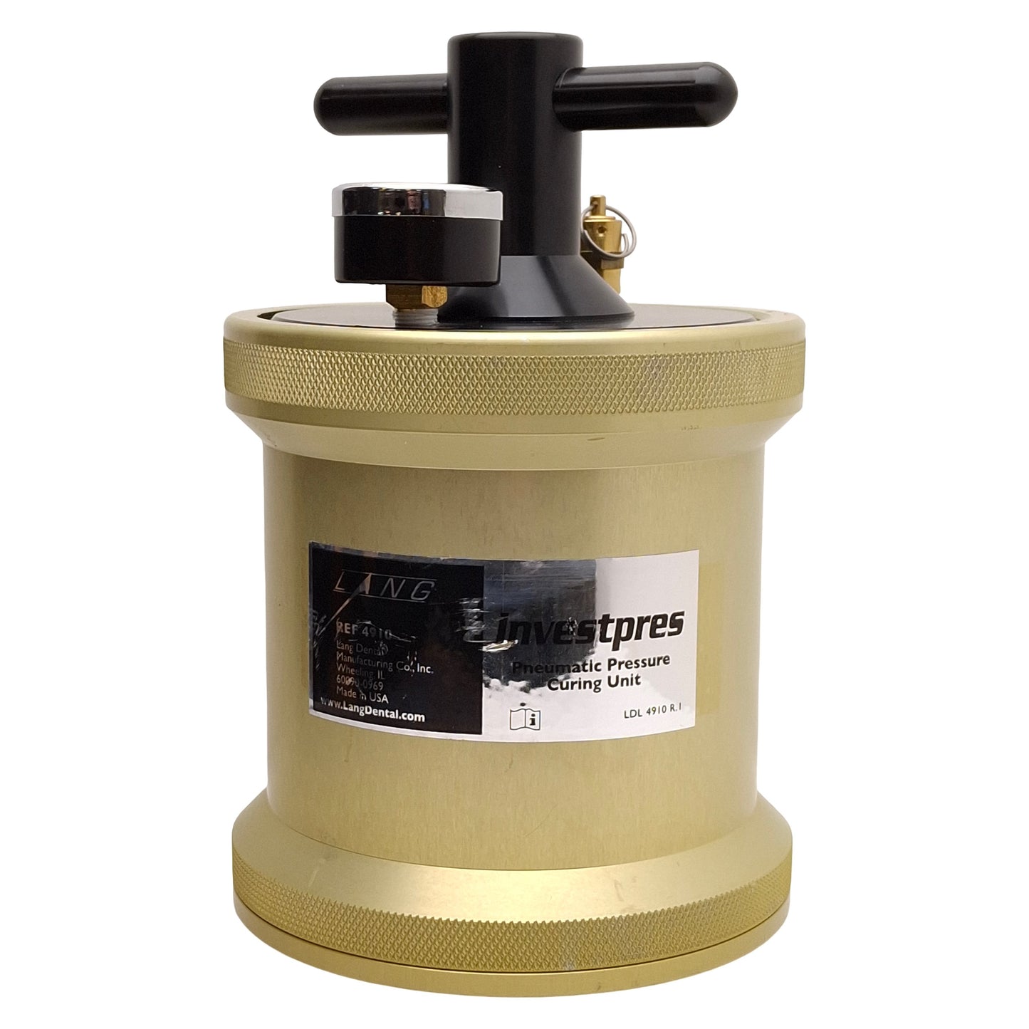 Used Lang 4910 Investpres Pneumatic Pressure Curing Unit, ø5in x 4.75in Inner, 160psi