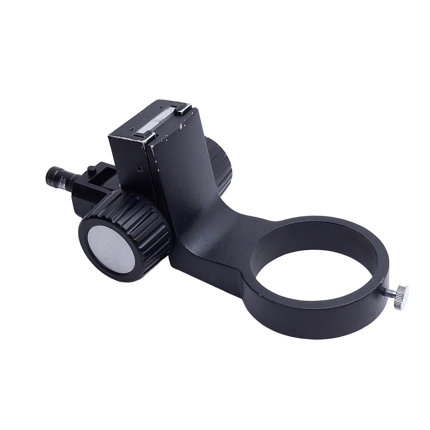 Used Adjustable Stereo-Microscope Focus Arm Mount, Travel: 2" , 3in / 76mm ID, Black