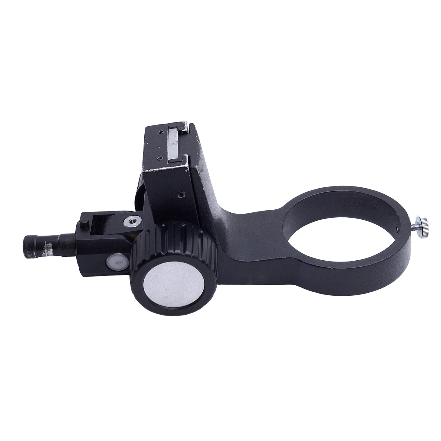 Used Adjustable Stereo-Microscope Focus Arm Mount, Travel: 2" , 3in / 76mm ID, Black