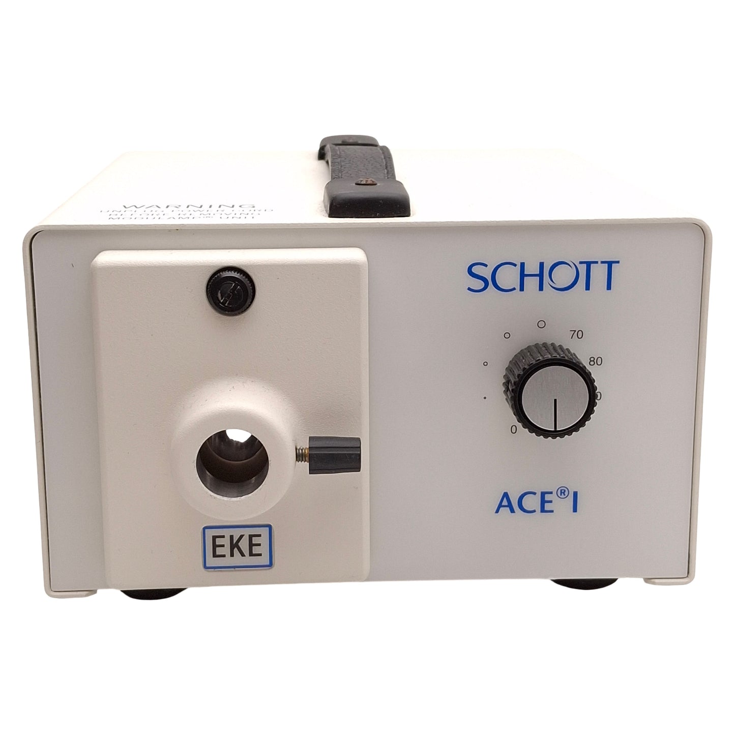 Used Schott A20500 ACE I Fiber Optic Light Source, 150W EKE Lamp, 18mm Output, 115VAC