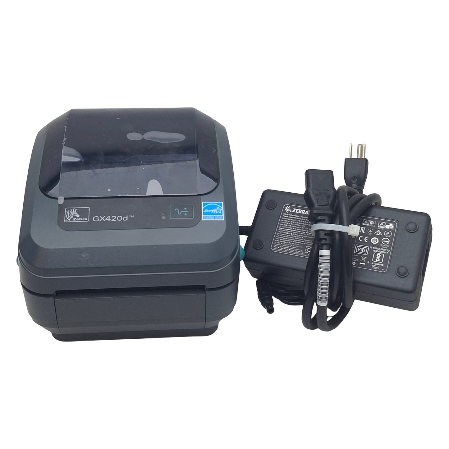 Used Zebra GX42-202410-150 GX420D Thermal Barcode Printer, 203dpi, 4in Width, 24VDC