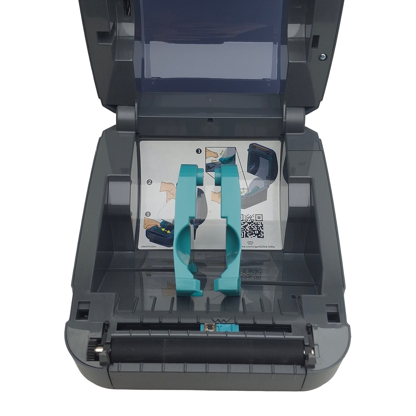 Used Zebra GX42-202410-150 GX420D Thermal Barcode Printer, 203dpi, 4in Width, 24VDC
