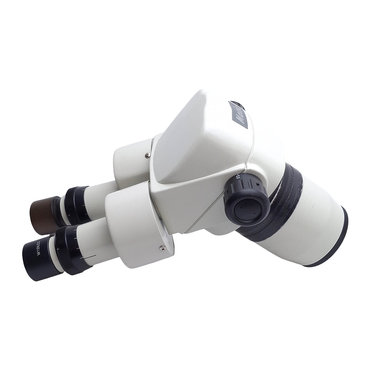 Used Motic SMZ-168 Stereo Microscope Head 0.75-5X Zoom, W10X/23 Eyepieces, Ø76mm