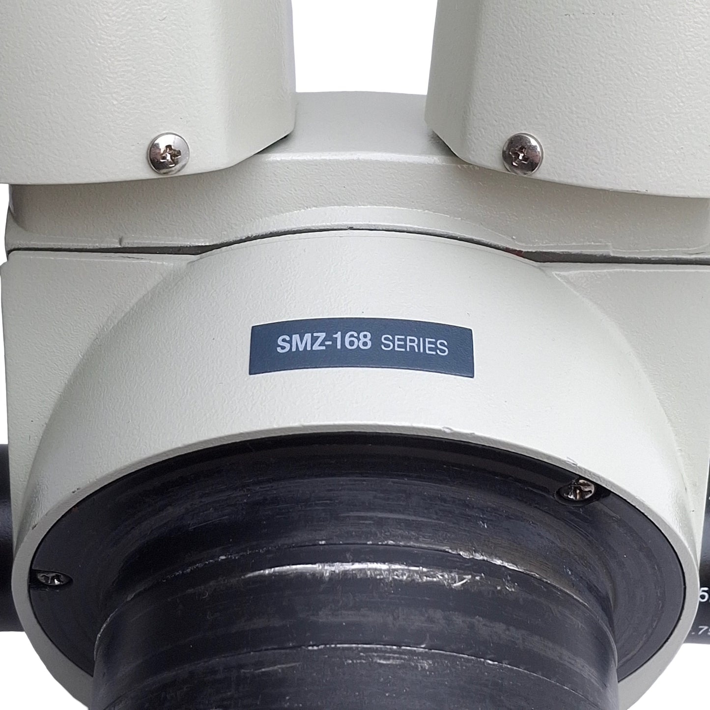 Used Motic SMZ-168 Stereo Microscope Head 0.75-5X Zoom, W10X/23 Eyepieces, Ø76mm