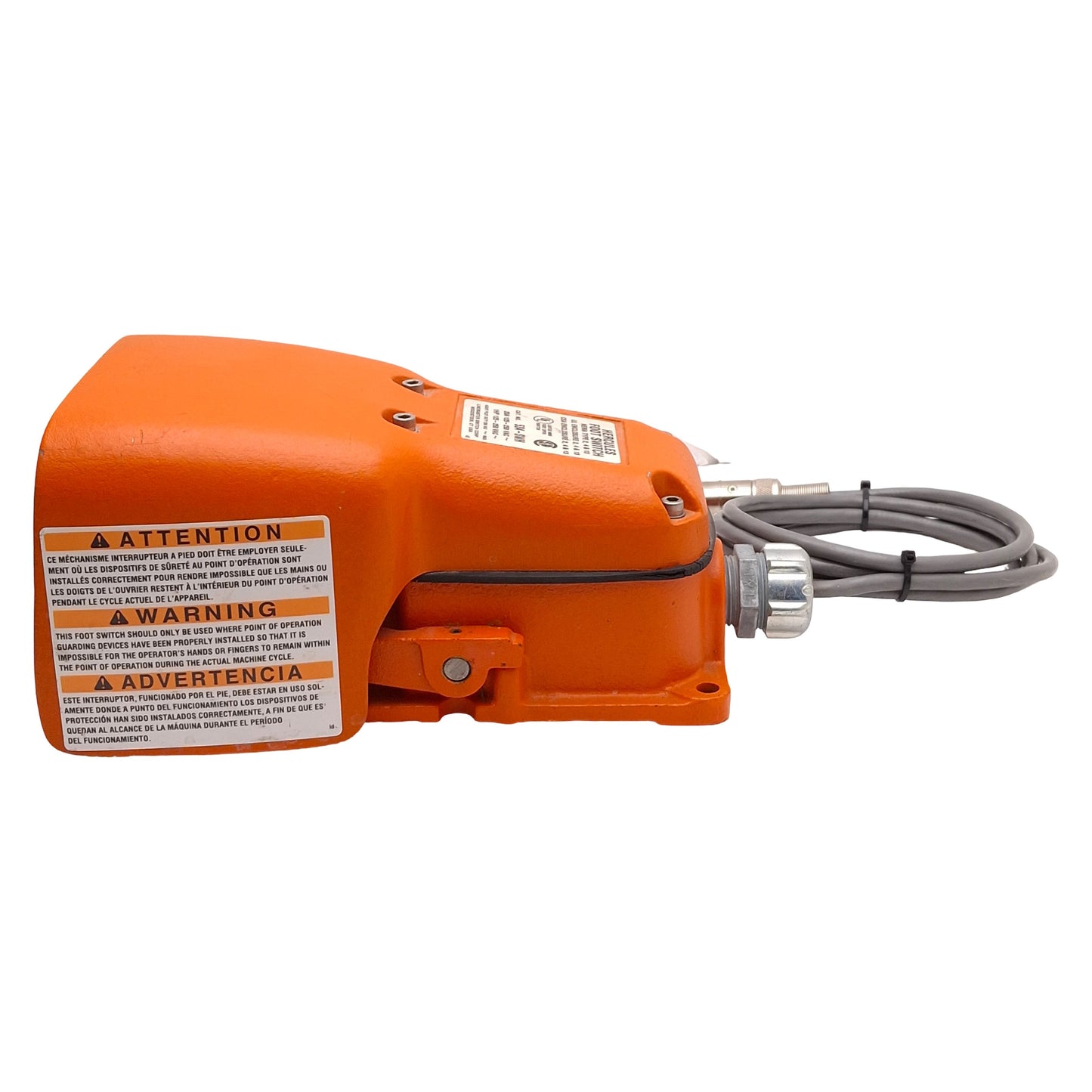 Used Linemaster 534-SWH Hercules Momentary Foot Switch, SPDT, 1HP, 20A 125-250VAC