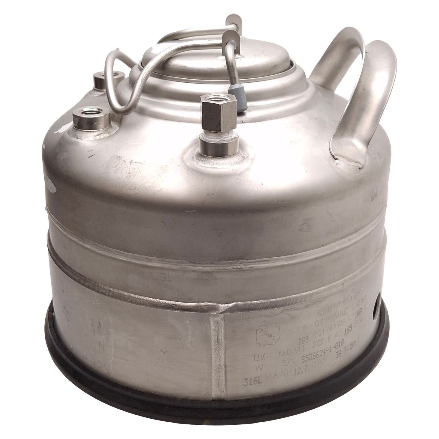 Used Alloy Products B501-4701-00-E-R General Purpose Pressure Vessel, 1gal, T-316L