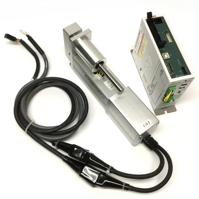 Used IAI RCP2-RGS4C ROBO Cylinder Linear Ball Screw Actuator w/Controller 50mm Stroke