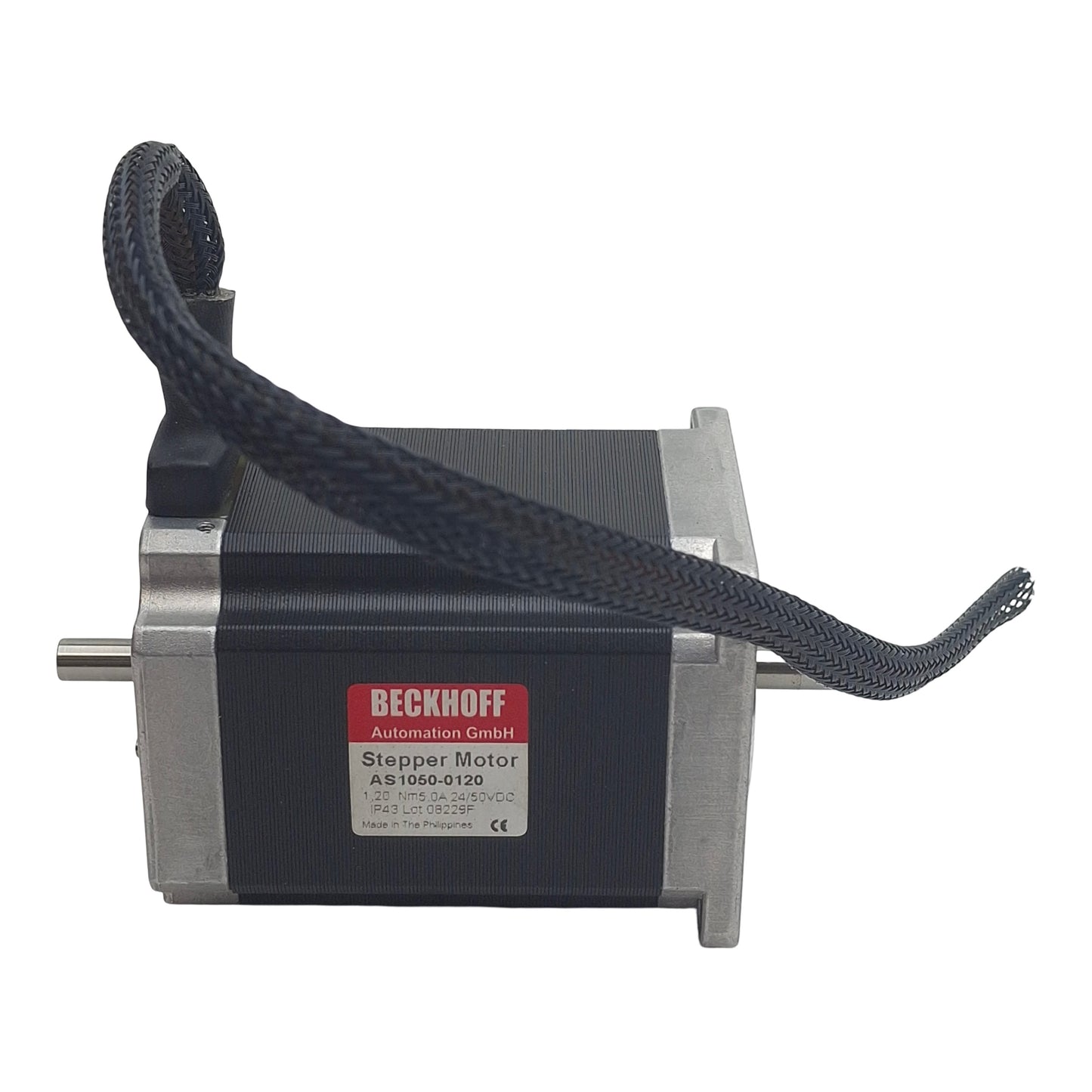 Used Beckhoff AS1050-0120 Stepper Motor, 2-Phase, 1.8° Step, ø6.35mm Shaft, NEMA23