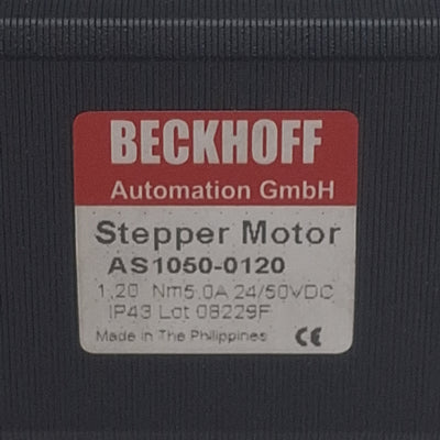Used Beckhoff AS1050-0120 Stepper Motor, 2-Phase, 1.8° Step, ø6.35mm Shaft, NEMA23