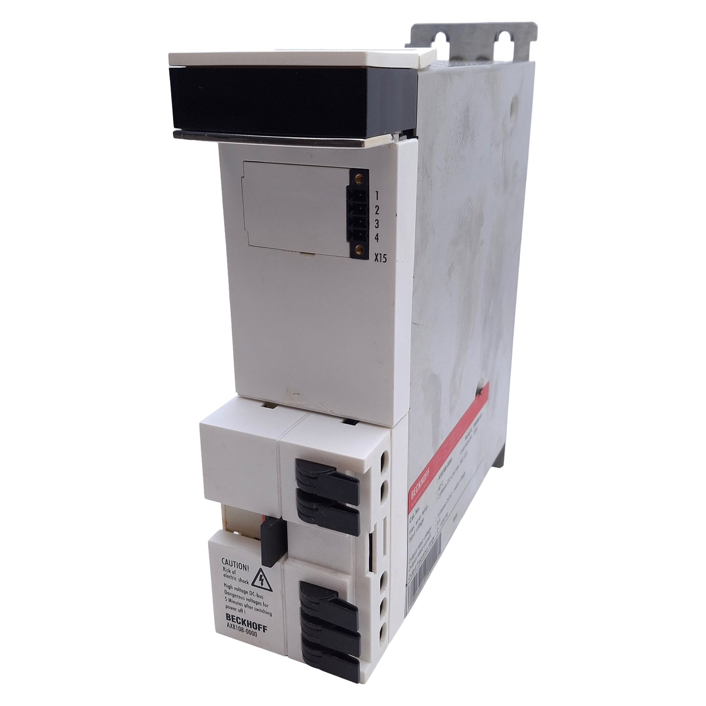 Used Beckhoff AX8108-0000 Single-Axis Module 2-Phase DC-Link 890VDC In, 0-1000Hz Out