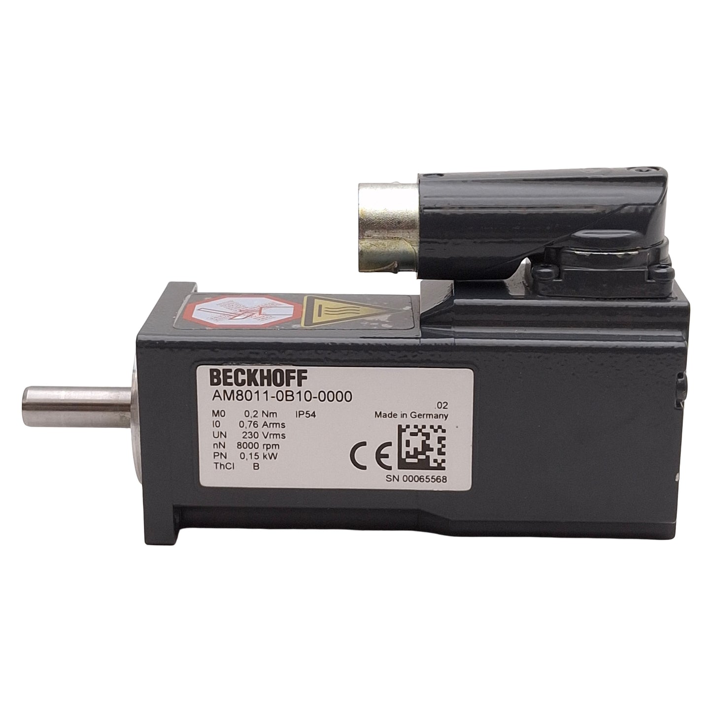 Used Beckhoff AM8011-0B10-0000 Servo Motor 0.15kW 230VAC, 8000rpm, 0.2Nm, 40mm Flange