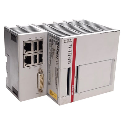 Used Beckhoff CX2030-0125 Basic CPU Module, TwinCAT 3, RJ45, DVI-I, 24VDC *No CFast*