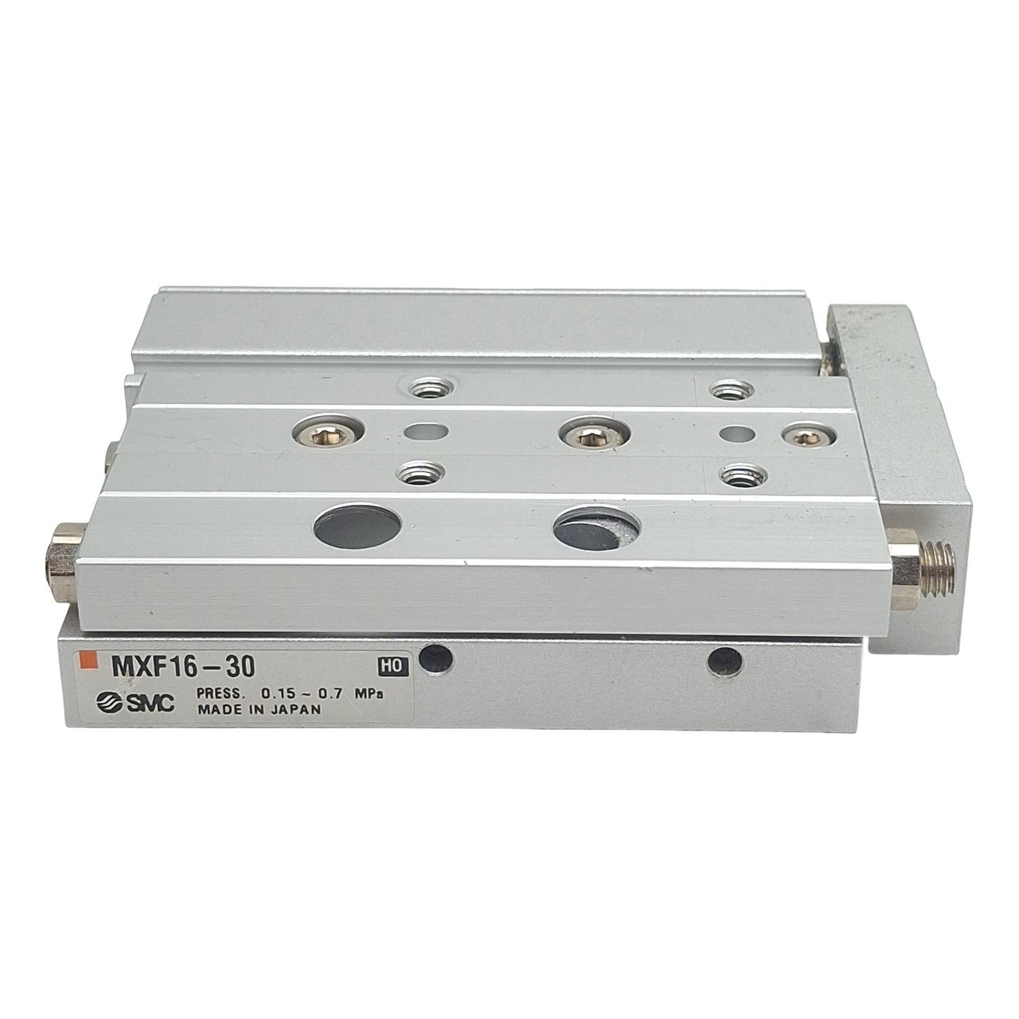 Used SMC MXF16-30 Pneumatic Slide Table, Bore: 16mm, Stroke: 30mm, 0.15-0.7MPa M5x0.8
