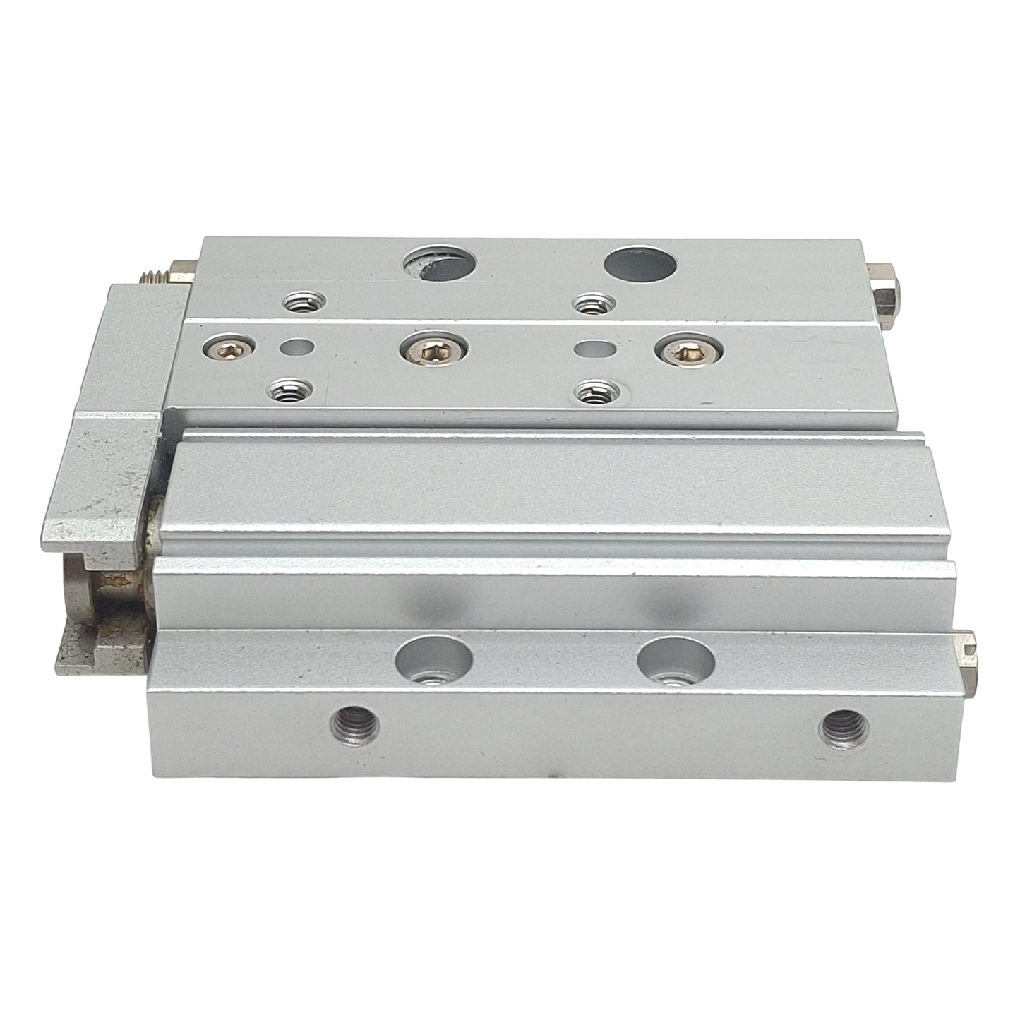 Used SMC MXF16-30 Pneumatic Slide Table, Bore: 16mm, Stroke: 30mm, 0.15-0.7MPa M5x0.8