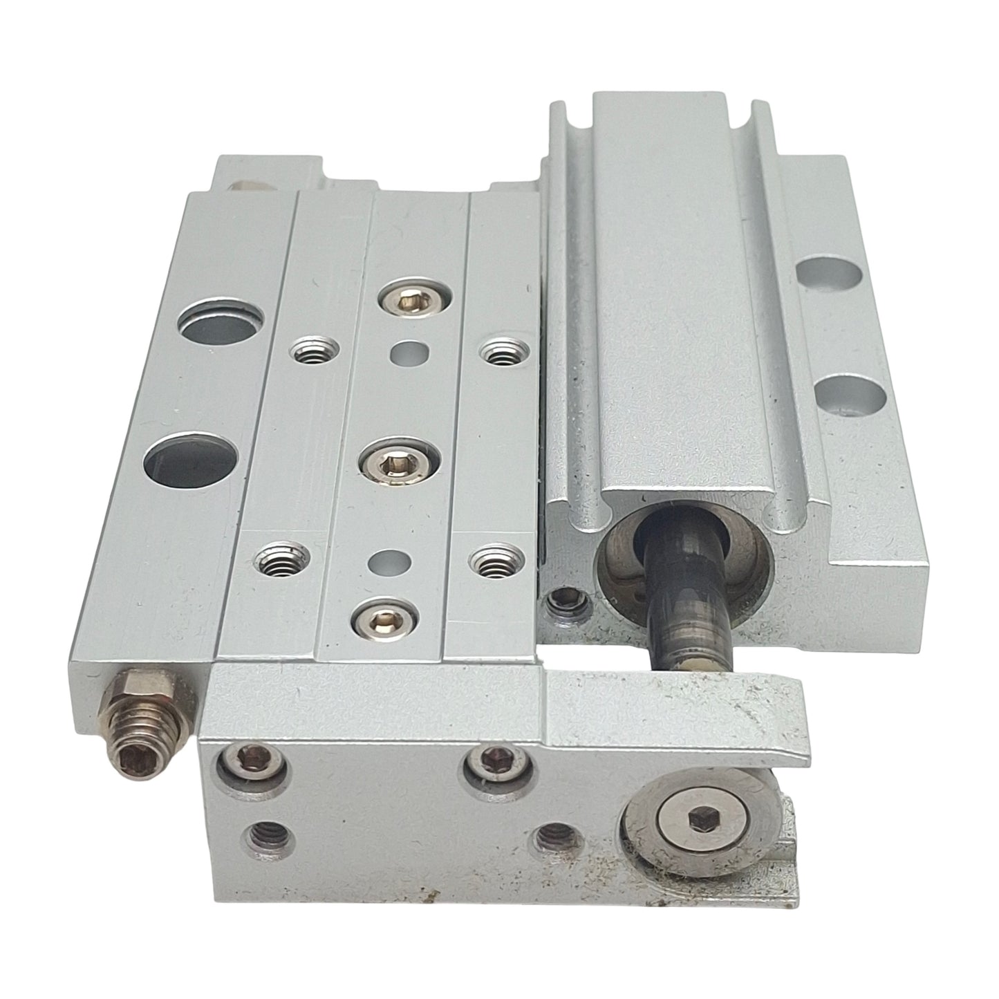 Used SMC MXF16-30 Pneumatic Slide Table, Bore: 16mm, Stroke: 30mm, 0.15-0.7MPa M5x0.8