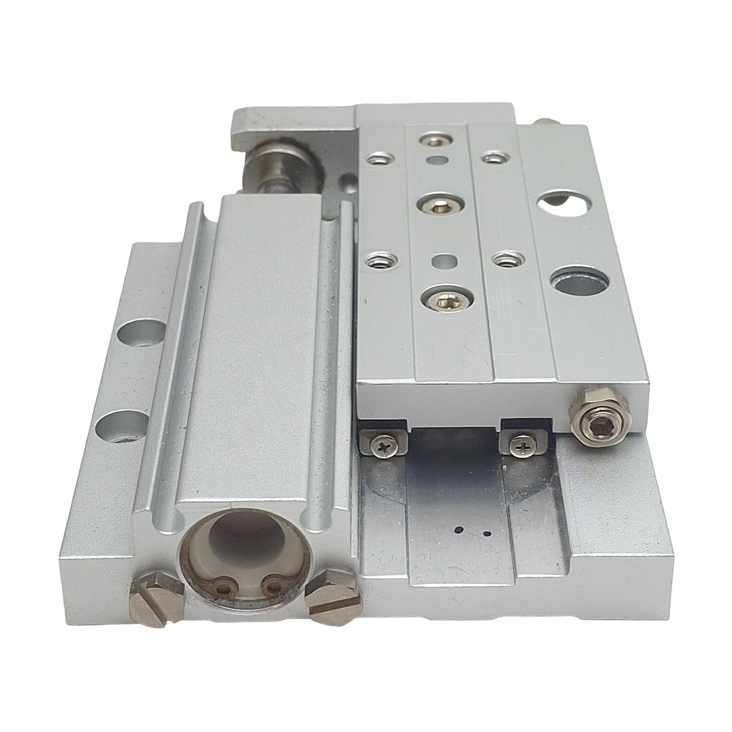Used SMC MXF16-30 Pneumatic Slide Table, Bore: 16mm, Stroke: 30mm, 0.15-0.7MPa M5x0.8